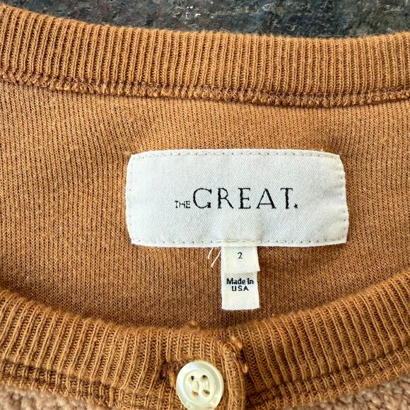 The Great The Sherpa Sleep Henley Size 2 Tan - Picture 3 of 4